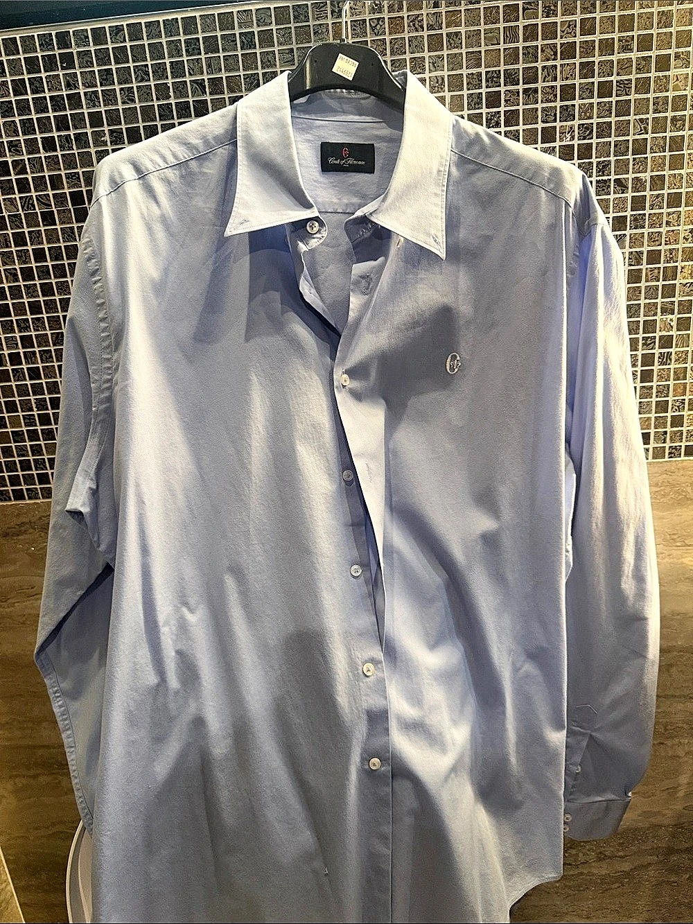 Carre Noir Men's Blue Dress Shirt Like New
